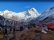 Annapurna Base Camp with Machhapuchhre Fishtail Mountain and prayer flags