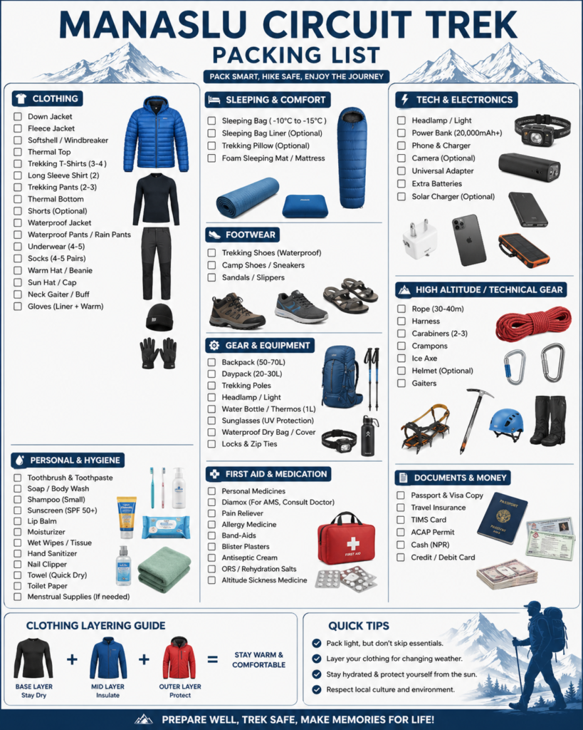 packing list for hiking